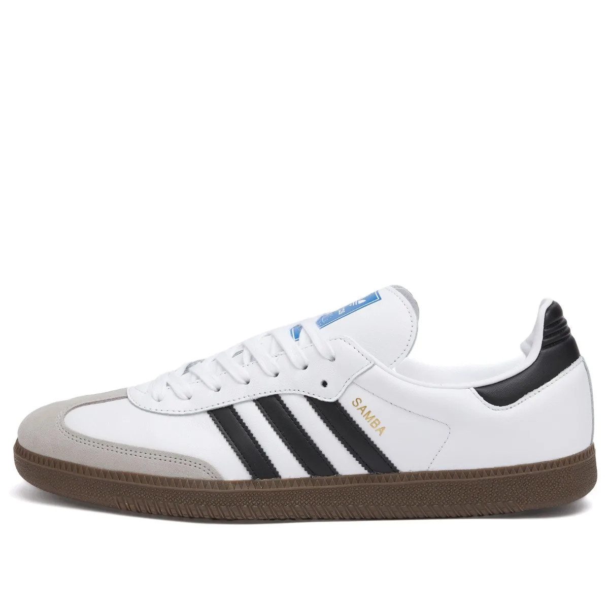 Adidas Samba OG Sneakers in White/Core Black, Size UK 3.5 | END. Clothing