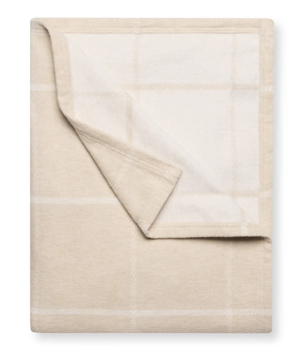 Windowpane Wheat Lightweight Throw Blanket | ChappyWrap | ChappyWrap