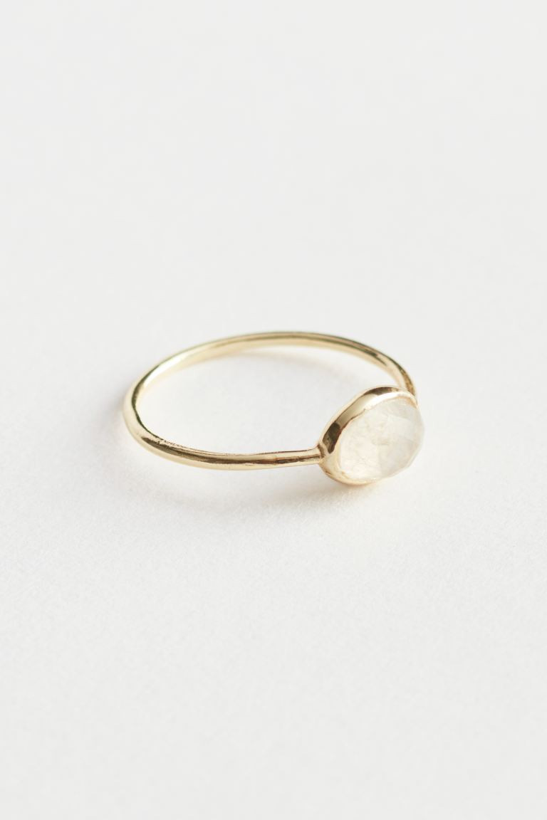 Ring aus Sterlingsilber mit Stein | H&M (DE, AT, CH, NL, FI)