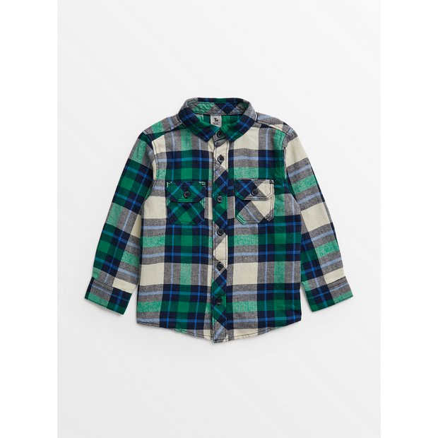 Buy Green Check Shirt 8 years | T-shirts and shirts | Tu | Tu Clothing