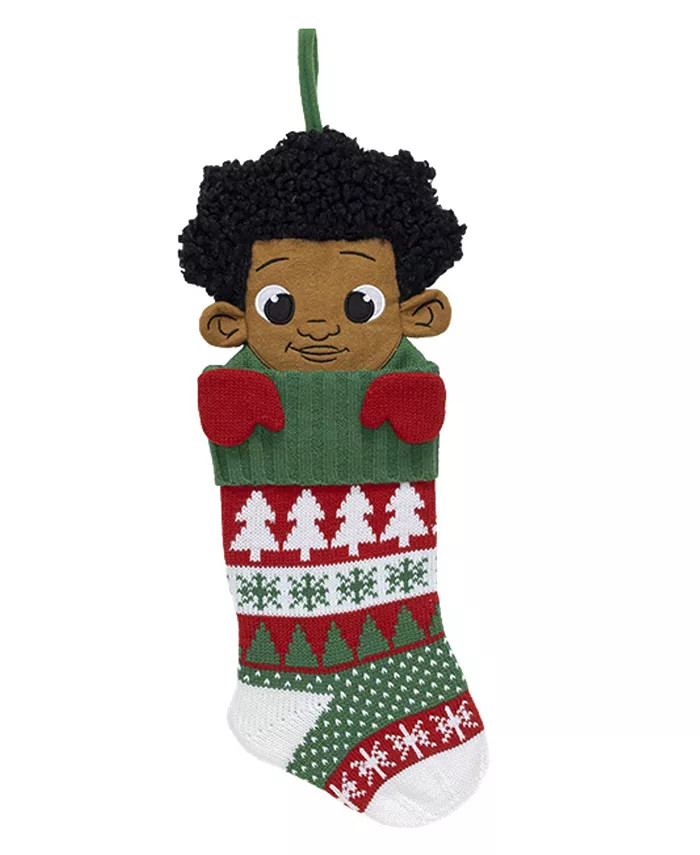 Holiday Knit Stocking Boy | Macy's