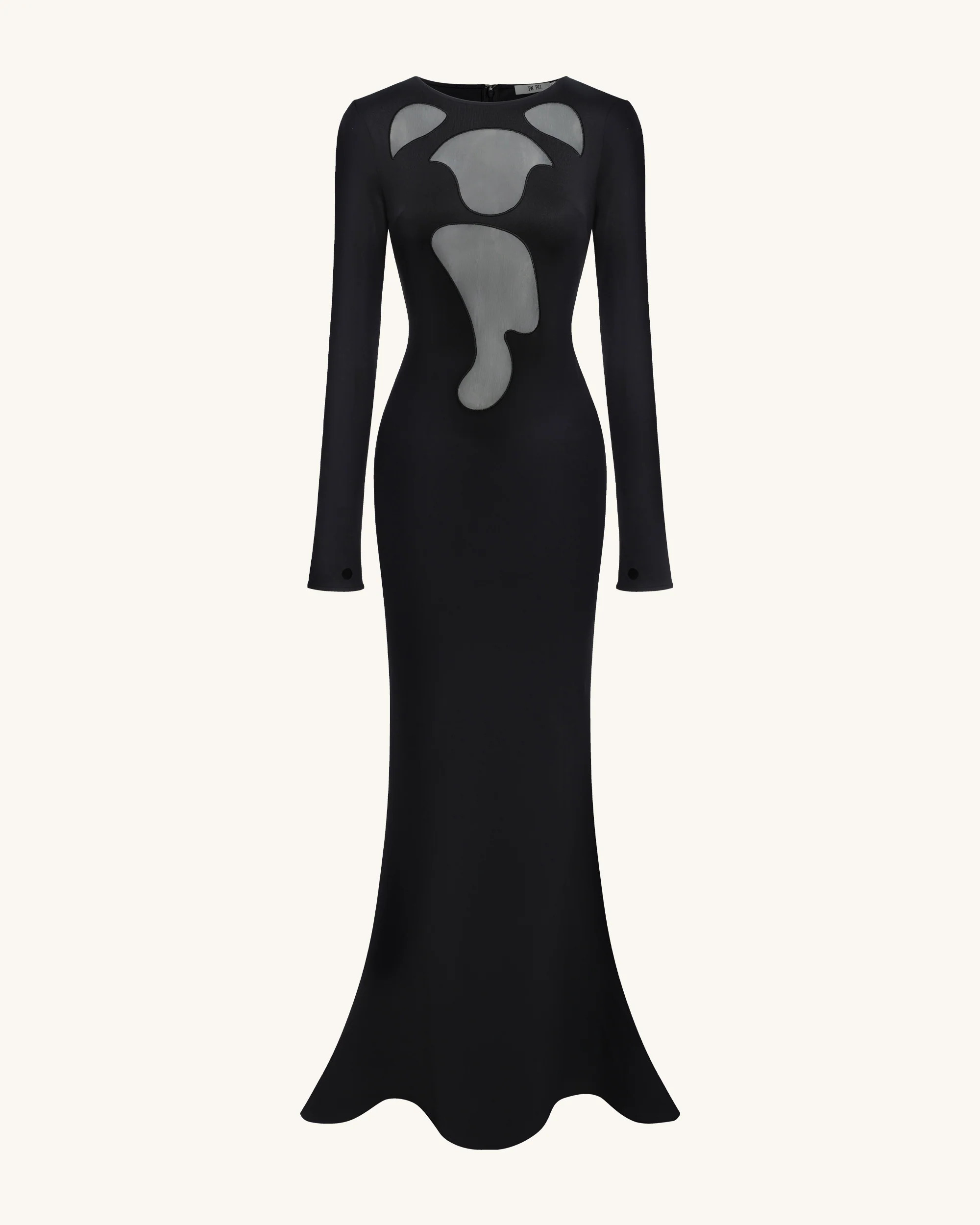 Ava Cutout Bodycon Gown - Black | JW PEI US