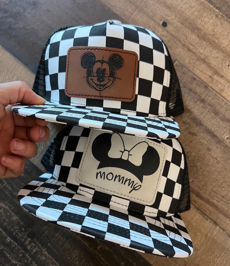 Boys Mickey Checkered hat, Retro Black White Mickey ears hat, WDW Mom Dad Flat Bill Cap, Toddler Custom hat, Kids DL Trucker, Modern Vibe

#LTKKids #LTKMens #LTKBaby