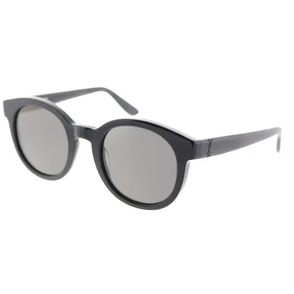 Saint Laurent Rectangle SL M15 001 Unisex Black Frame Grey Lens Sunglasses | Bed Bath & Beyond
