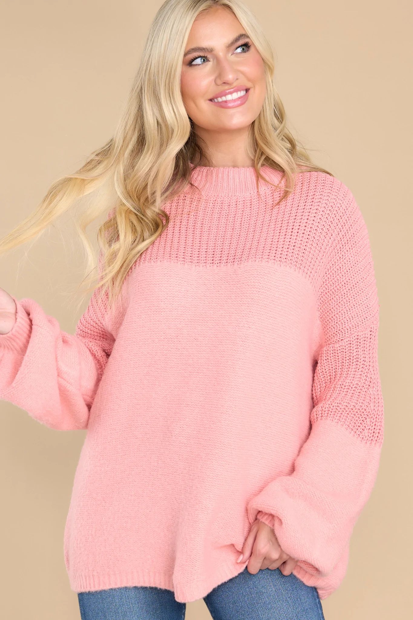 Homebody At Heart Light Pink Sweater | Red Dress 