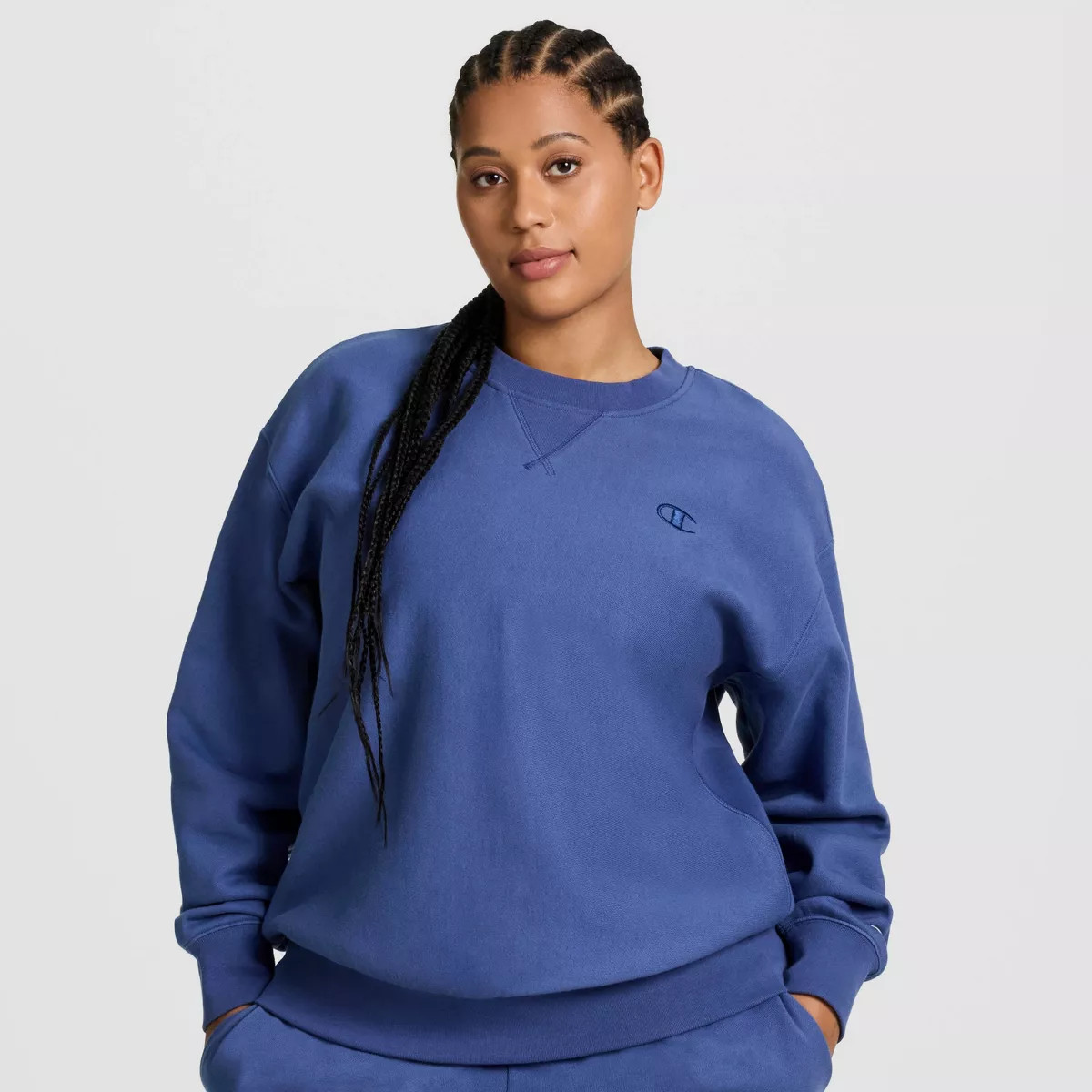Champion Women's Fleece Pullover Sweatshirt - Blue XL | Target