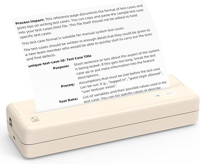 HPRT Portable Travel Printers MT810 - Thermal Inkless Home Use Compact Printer - Paper Rolls Mobi... | Amazon (US)