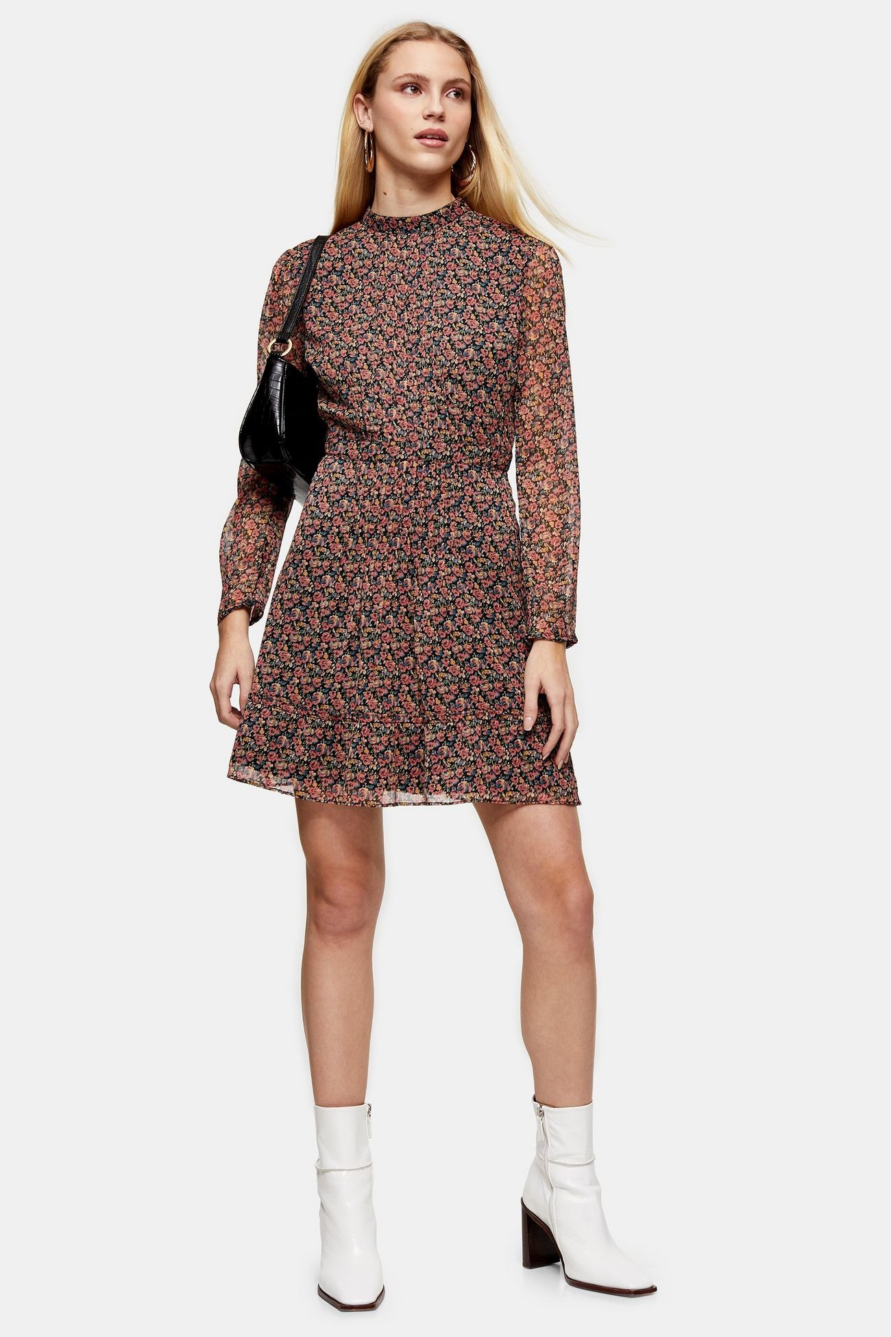 Floral Pintuck Mini Tea Dress | Topshop US