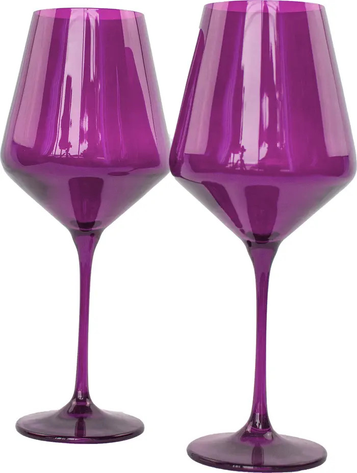 Estelle Colored Glass Set of 2 Stem Wineglasses | Nordstrom | Nordstrom