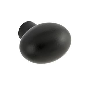 Sumner Street Home Hardware Aspen 1-1/16 in. Matte Black Egg Cabinet Knob RL062081 - The Home Dep... | The Home Depot