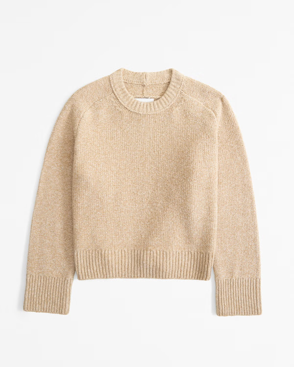 The A&F Madeline Textural Crew Sweater | Abercrombie & Fitch (UK)