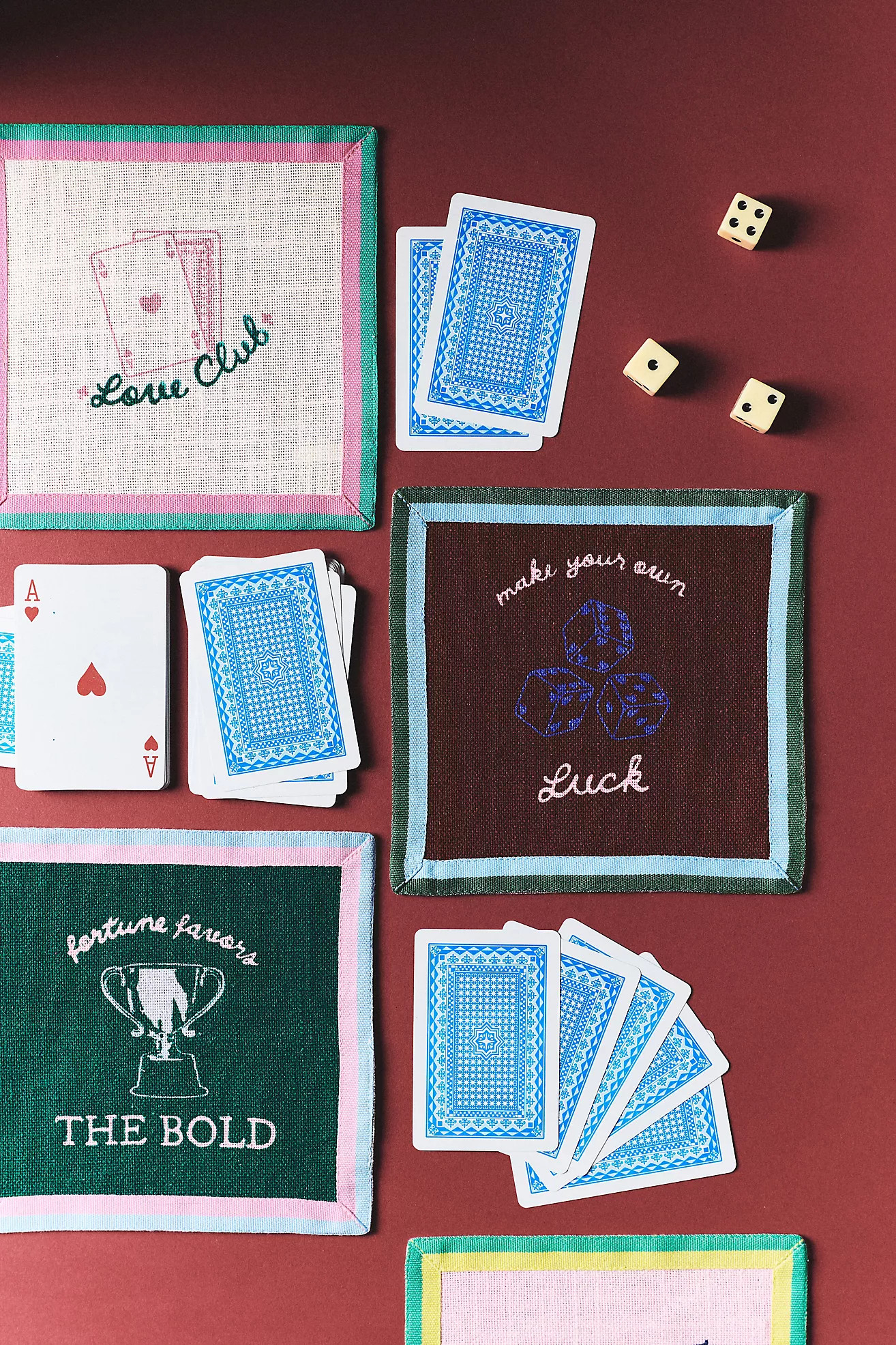 Queenie Embroidered Cocktail Napkins, Set of 4 | Anthropologie (US)