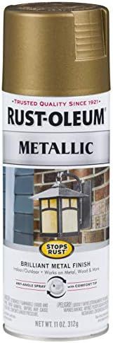 Rust-Oleum 313142 Stops Rust Metallic Spray Paint, 11 oz, Champagne Bronze, 11 Ounce | Amazon (US)