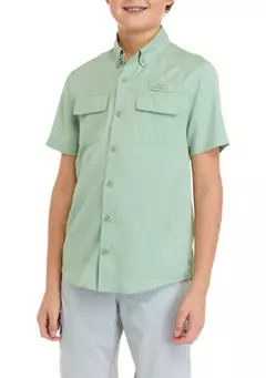 Ocean + Coast® Boys 8-20 Solid Print Fishing Shirt | Belk