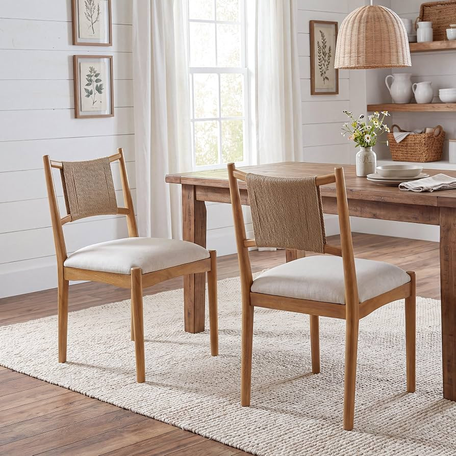 Christopher Knight Home Yudidi Mid Century Modern Dining Chairs Set of 2, Dining Room Chairs with... | Amazon (US)