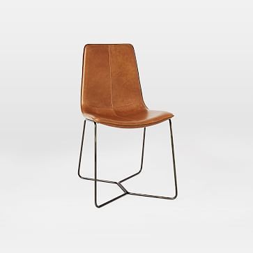 Slope Leather Dining Chair (In-Stock & Ready to Ship) | West Elm (US)