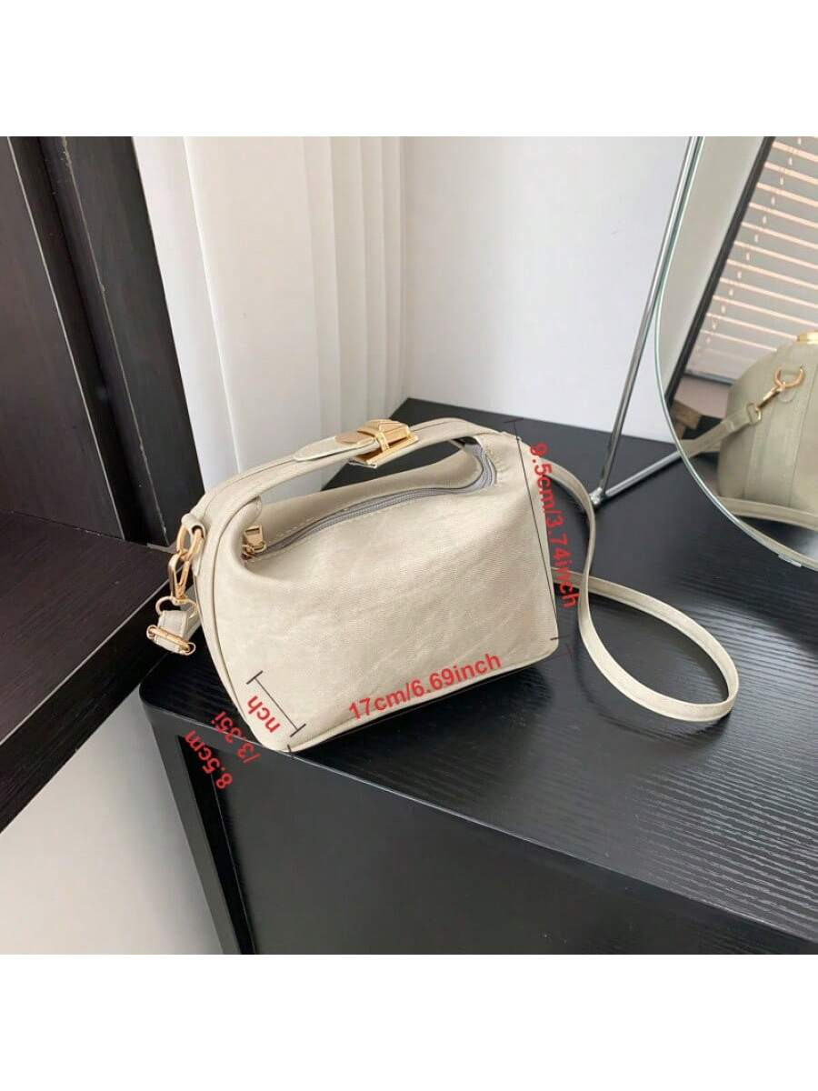 Women's Retro PU Leather Shoulder Bag, Versatile Crossbody Handbag, Elegant Simple Style Satchel ... | SHEIN