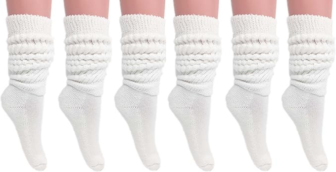 Slouch Socks Women and Men Extra Tall Heavy Cotton Socks Size 9 to 11 | Amazon (US)