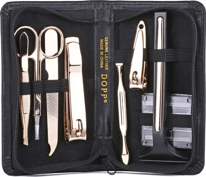 Dopp ® 8-Piece Genuine Leather Manicure Set | Nordstromrack | Nordstrom Rack