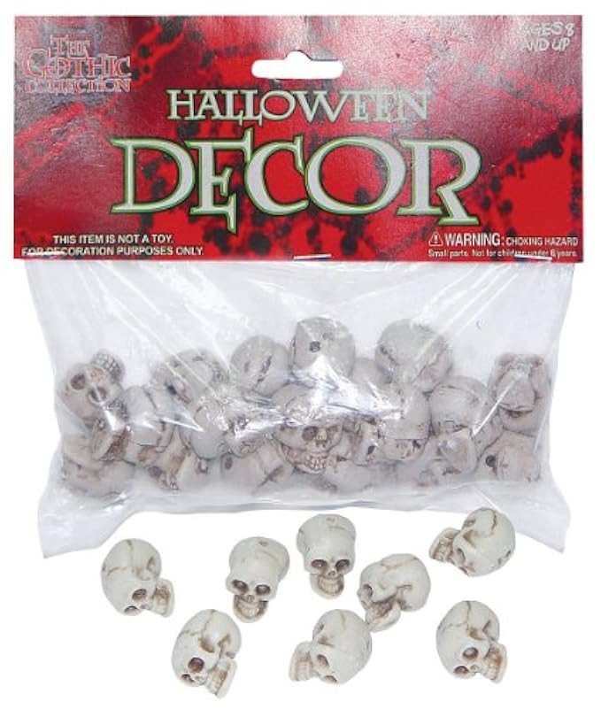 Bag of Small Plastic Skulls - 18 pieces | Amazon (US)