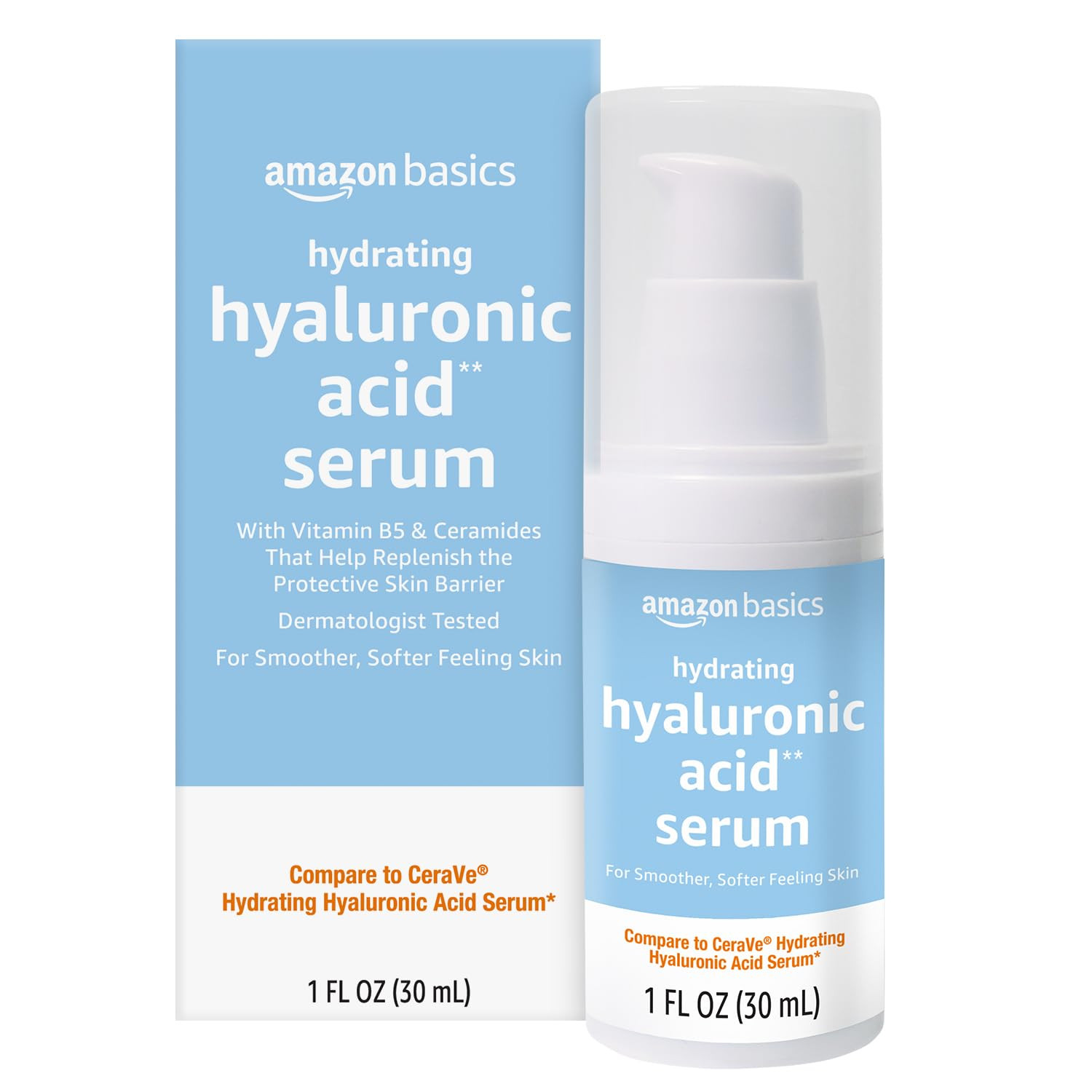 Amazon Basics Hydrating Hyaluronic Acid Serum, 1 Fluid Ounce, 1-Pack | Amazon (US)