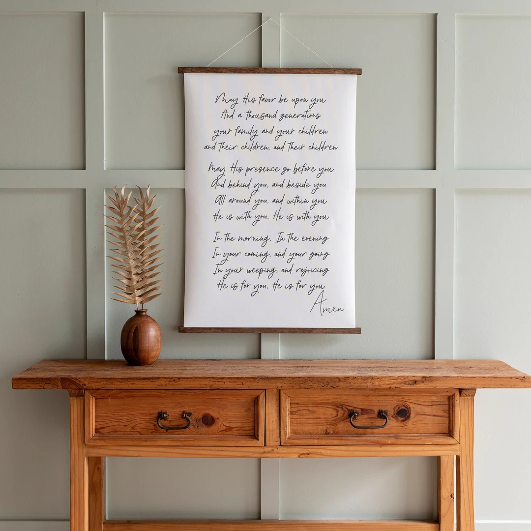Blessing Song Lyrics Wall Art Kari Jobe Song May His Favor - Etsy | Etsy (US)