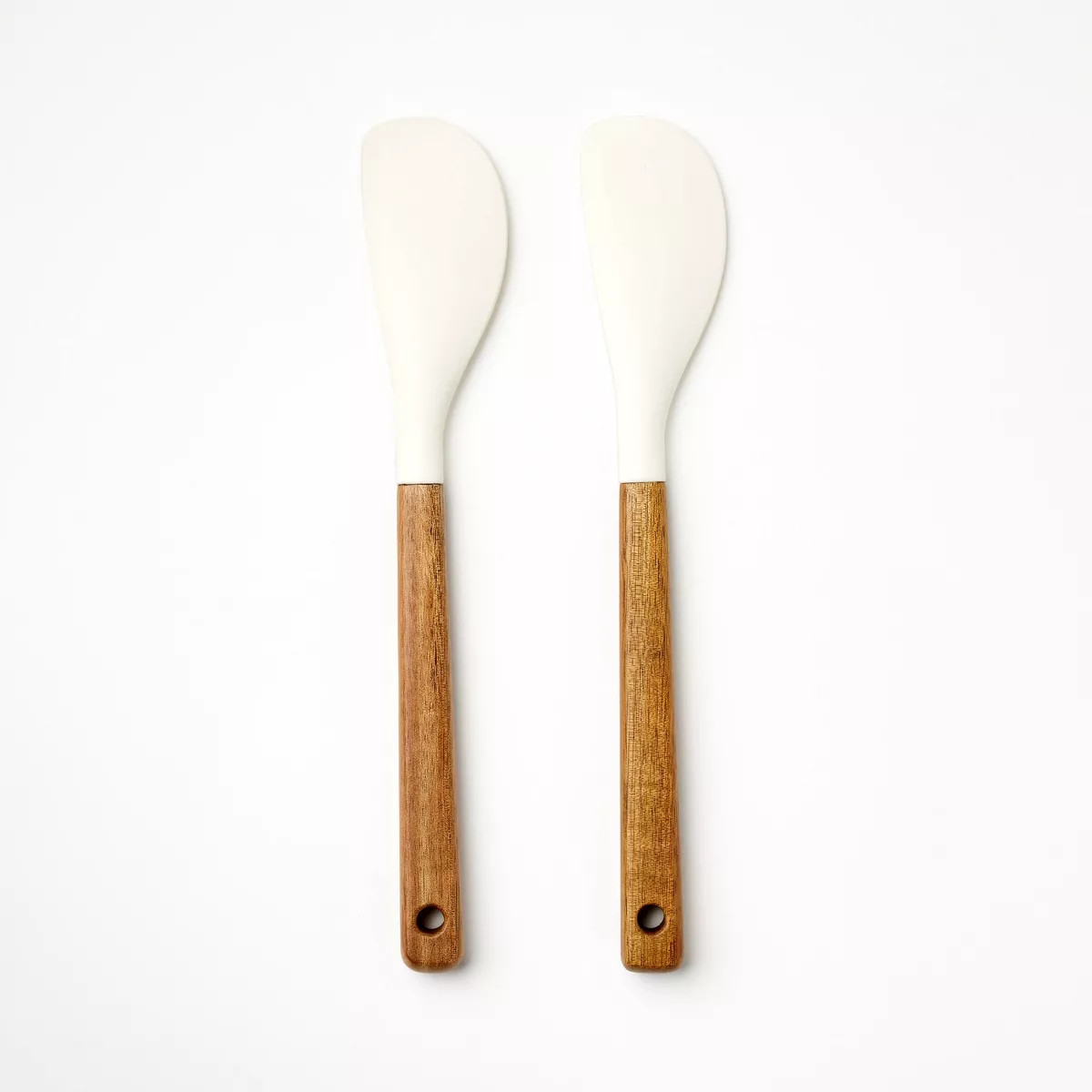 2pk Acacia Wood/Silicone Mini Spatula Set - Figmint™ | Target