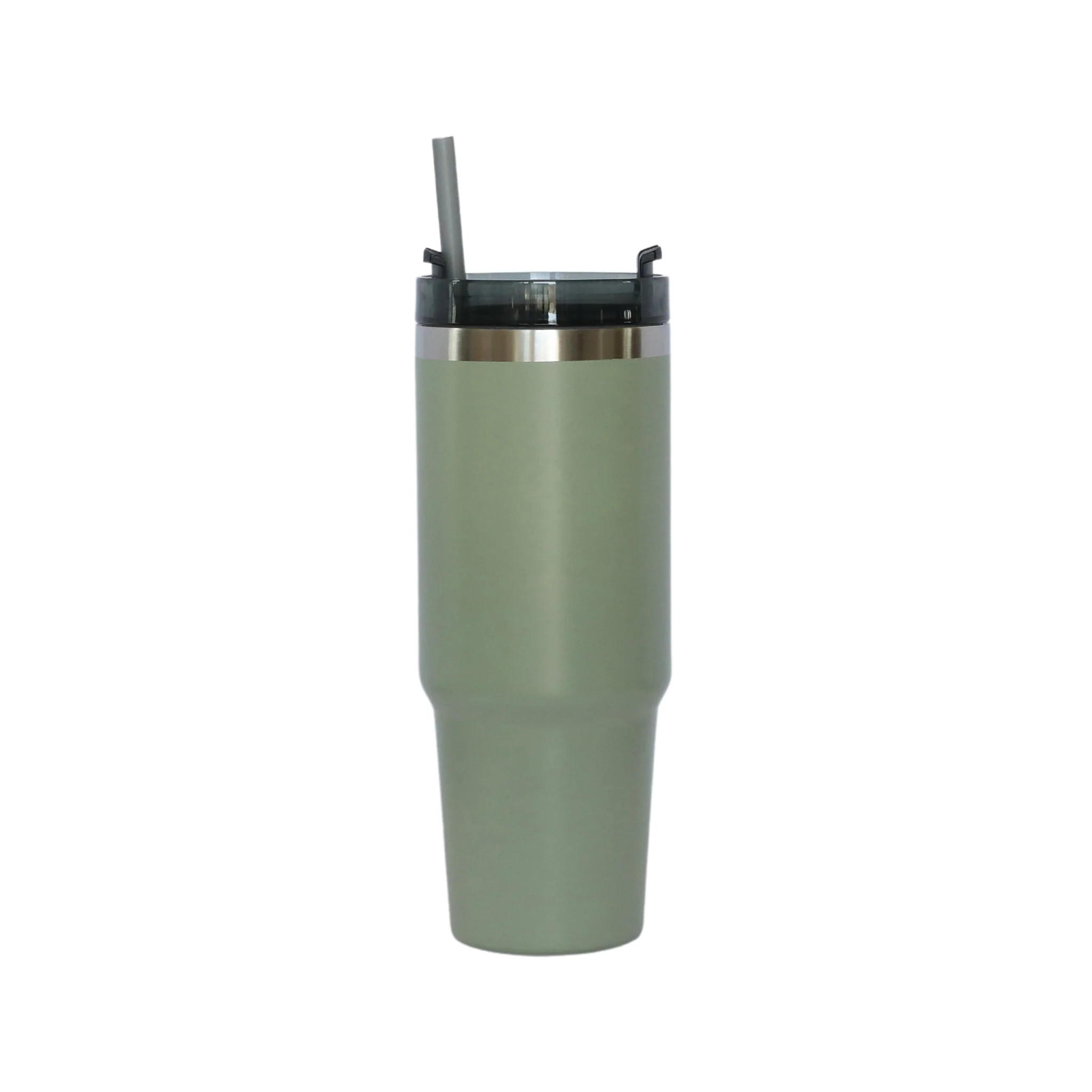 30 Oz Stainless Steel Tumbler with Straw - Sage Green | Creative Gifts International
