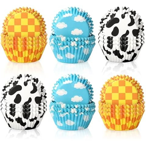 300 Pieces Toy Inspire Game Cupcake Liners Cartoon Story Cupcake Wrappers Baking Cups Cloud Blue ... | Amazon (US)