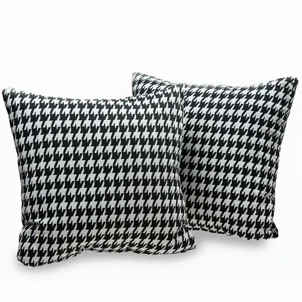 Harvard Houndstooth 18-inch Decorative Throw Pillows (Set of 2) | Bed Bath & Beyond