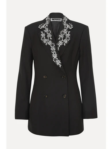 Crystal-embellished wool-blend gabardine blazer | NET-A-PORTER (UK & EU)