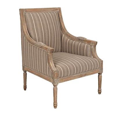 McKenna Taupe Stripe Accent Chair | Kirkland's Home