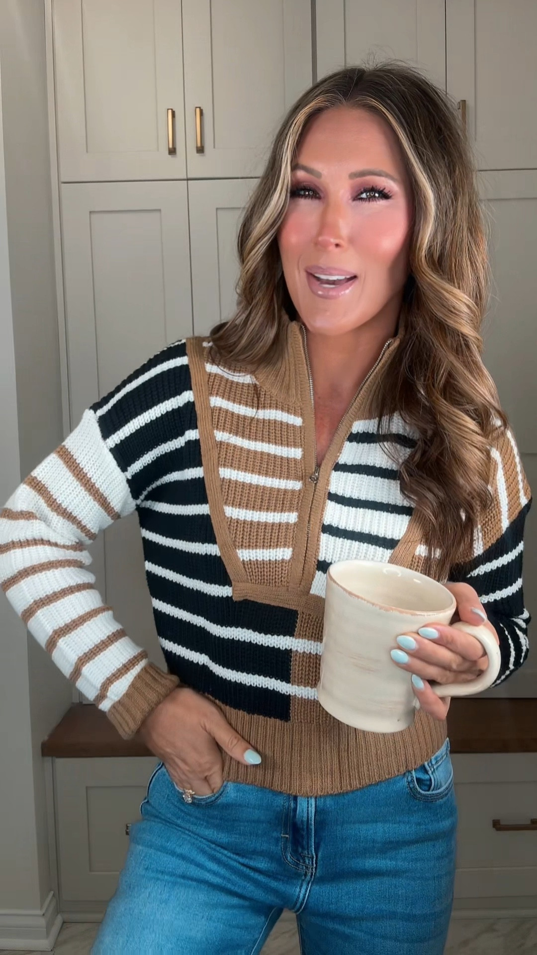 The Striped Sweater That Makes Any Outfit Look Effortless 🖤

This Lannew striped cropped sweater is giving major fall-ready energy 🍁
It’s cozy, lightweight, and perfectly cropped to pair with your favorite high-waisted jeans or leggings. I love how the color block stripes make it feel classic but still a little trendy — like that effortlessly styled look we all want on busy mornings.

The half-zip and mock-neck detail make it feel more elevated than your average pullover, and the knit is soft enough for all-day wear 🙌
You can dress it up with denim and booties or throw it on for weekend errands. Linked in my TikTok Shop 🖤

	1.	Striped cropped sweater
	2.	Fall casual outfit
	3.	Color block knit pullover

#FallStyleEdit #CozyChicVibes #EverydayOutfitInspo
#FallFreshness 

