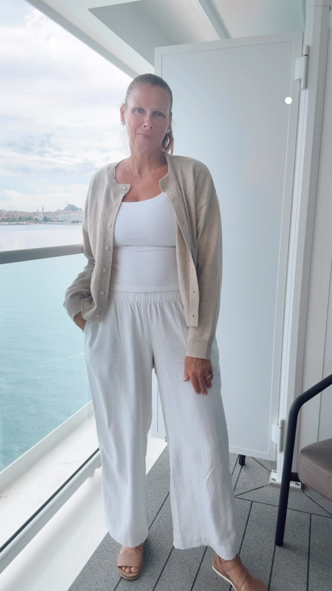 Cruise outfit idea 

Linen pants, spring cardigan, style over40, vacation outfit, spring outfit, summer whites, elevated basics

#LTKtravel #LTKstyletip #LTKsale