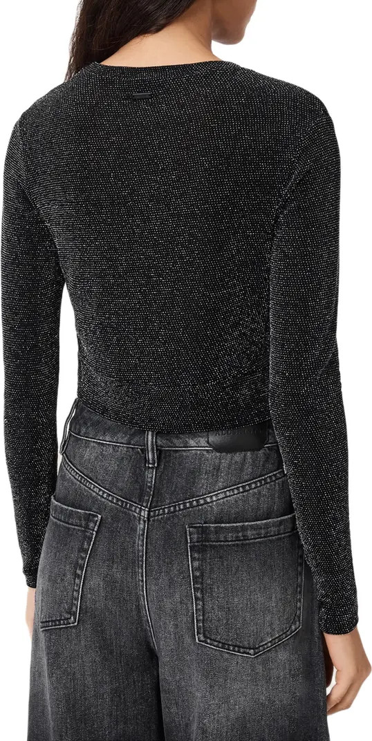 Skylar Metallic Twist Front Top | Nordstrom