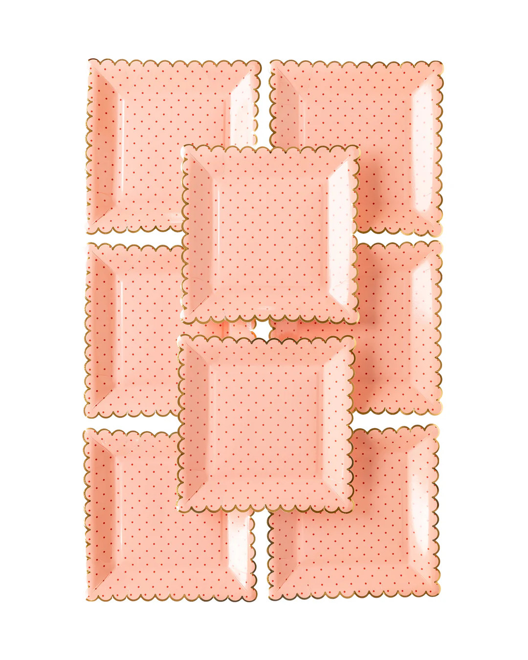 Pink With Polka Dot Scallop Plate | My Mind's Eye