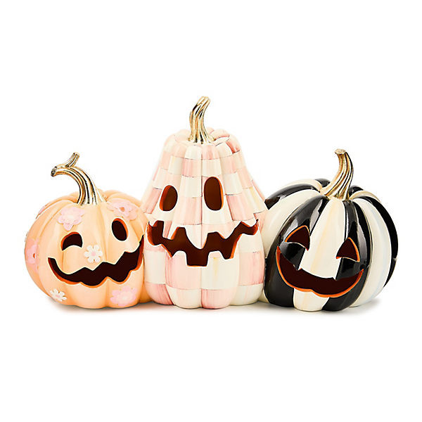 MacKenzie-Childs Hocus Pocus Illuminated Jack O' Lantern Trio | MacKenzie-Childs