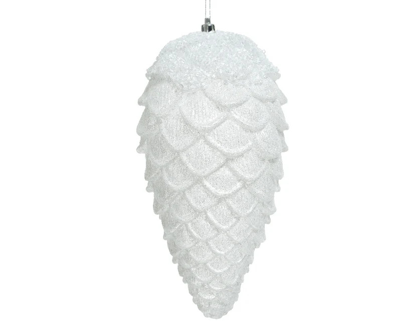 White Snowy Pinecone Ornament | Gatehouse No.1