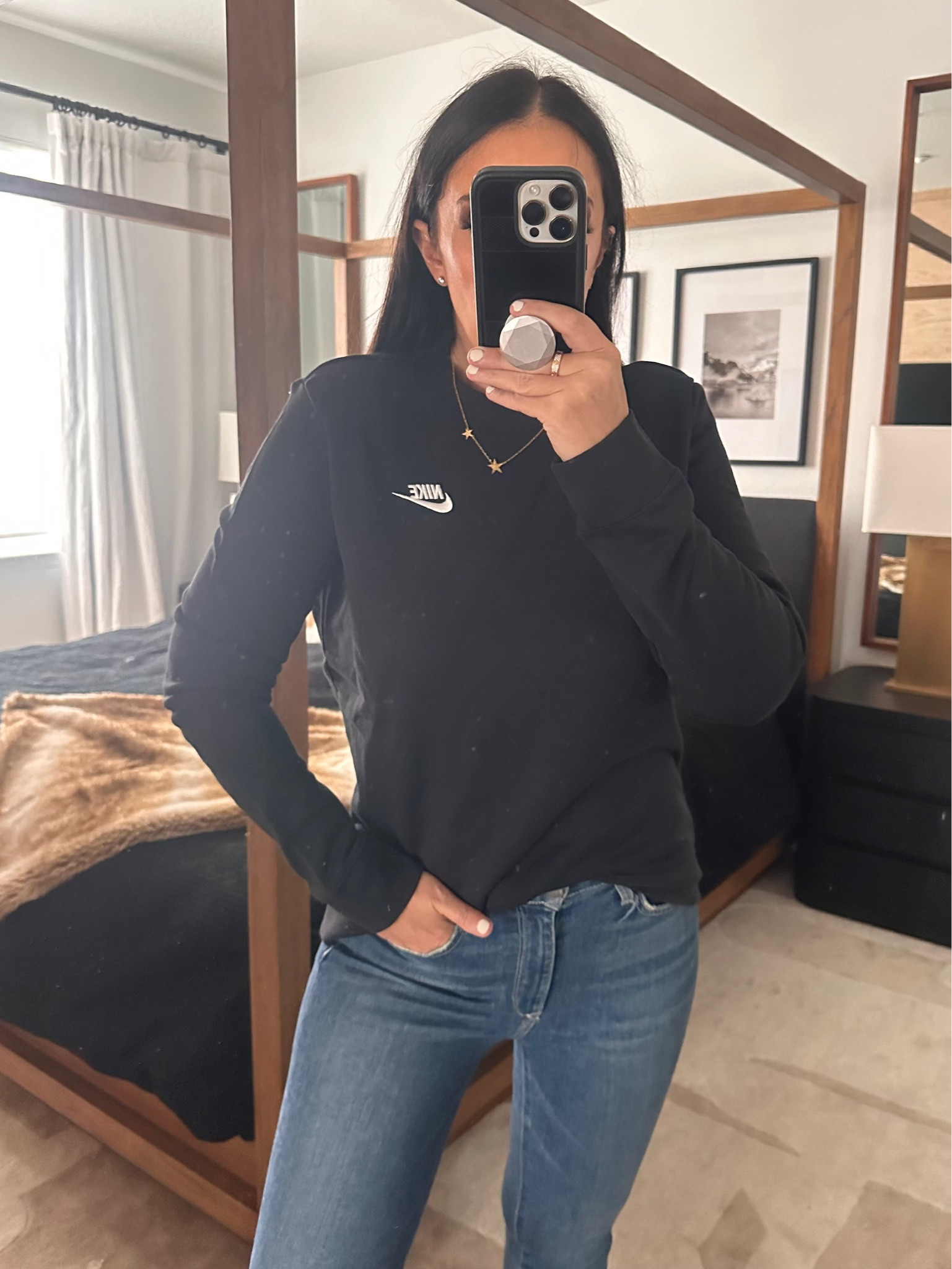 Sportswear Club Fleece Crewneck Sweatshirt. Sofia Jeans Women's Sofia Skinny Mid Rise Ankle Jeans.  Air Max Flyknit Racer Sneaker.
