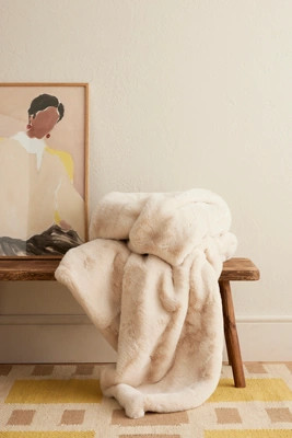 Sophie Faux Fur Throw Blanket | Anthropologie (UK)