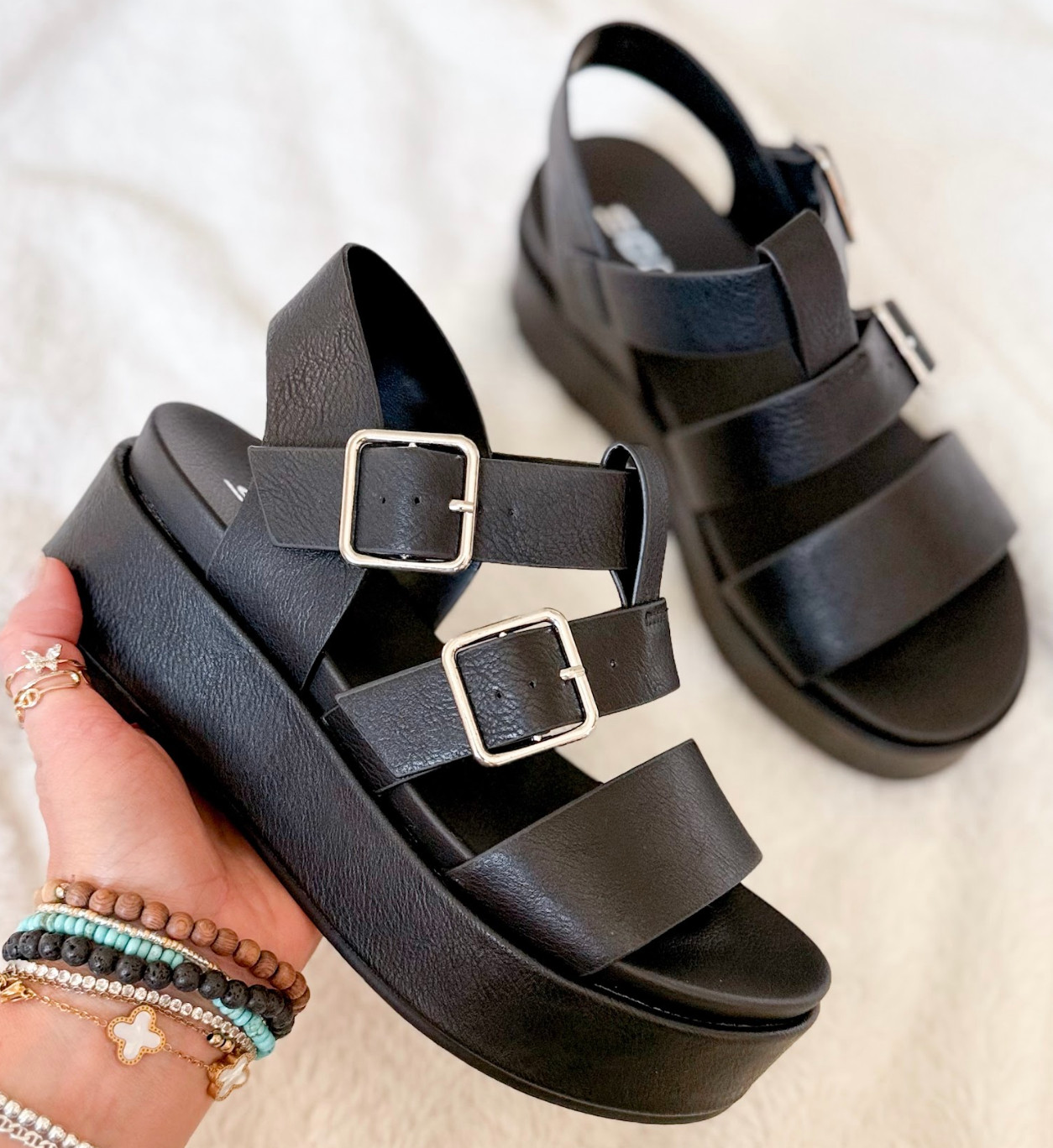 Perfect for summer! Loving these strappy sandals. Sizing: TTS 

 #LTKSeasonal #LTKOver40 #LTKSaleAlert