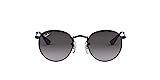 Ray-Ban Junior Kids' RJ9547S Metal Round Sunglasses, Matte Black/Light Grey Gradient Dark Grey, 44 m | Amazon (US)
