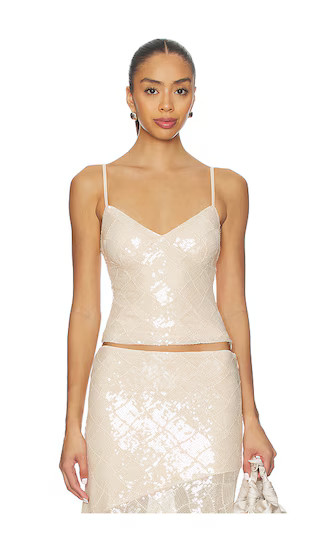Eris Sequin Top in Sand | Revolve Clothing (Global)