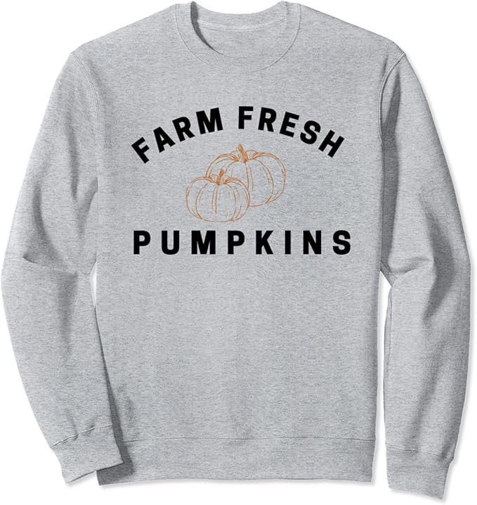 Fall Graphic Tees - Farm Fresh Pumpkins Sweatshirt | Amazon (US)