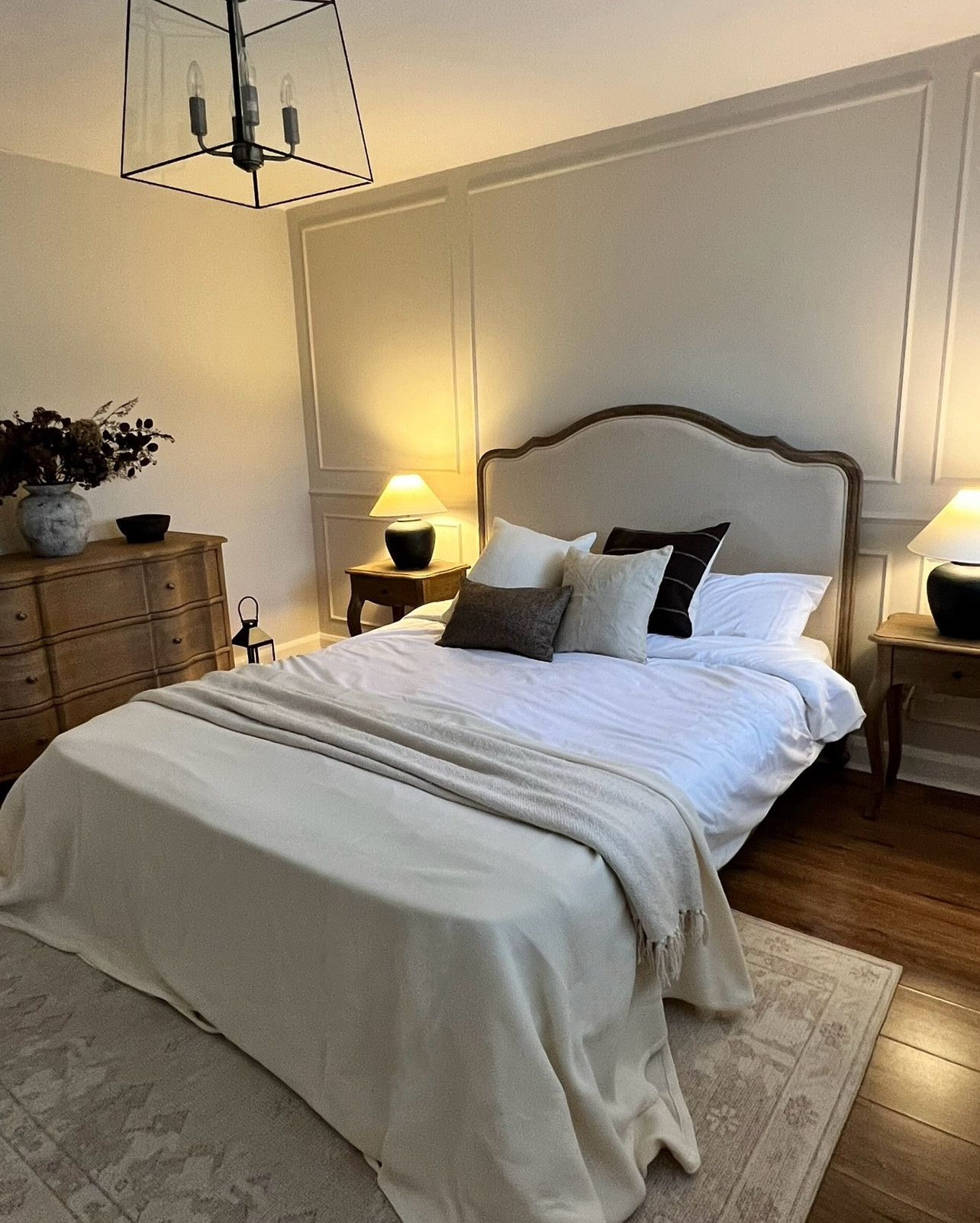 Bedroom 🤎

Walls painted in B&Q Valdez
Feather and black bedroom furniture, the white company light, dunelm cushions, lamps and vase tagged below.

#LTKluxury #LTKuk #LTKhome