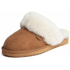 Fireside by Dearfoams Women's Fireside Sydney Shearling Fur Indoor/Outdoor Scuff Slipper With Wid... | Amazon (US)