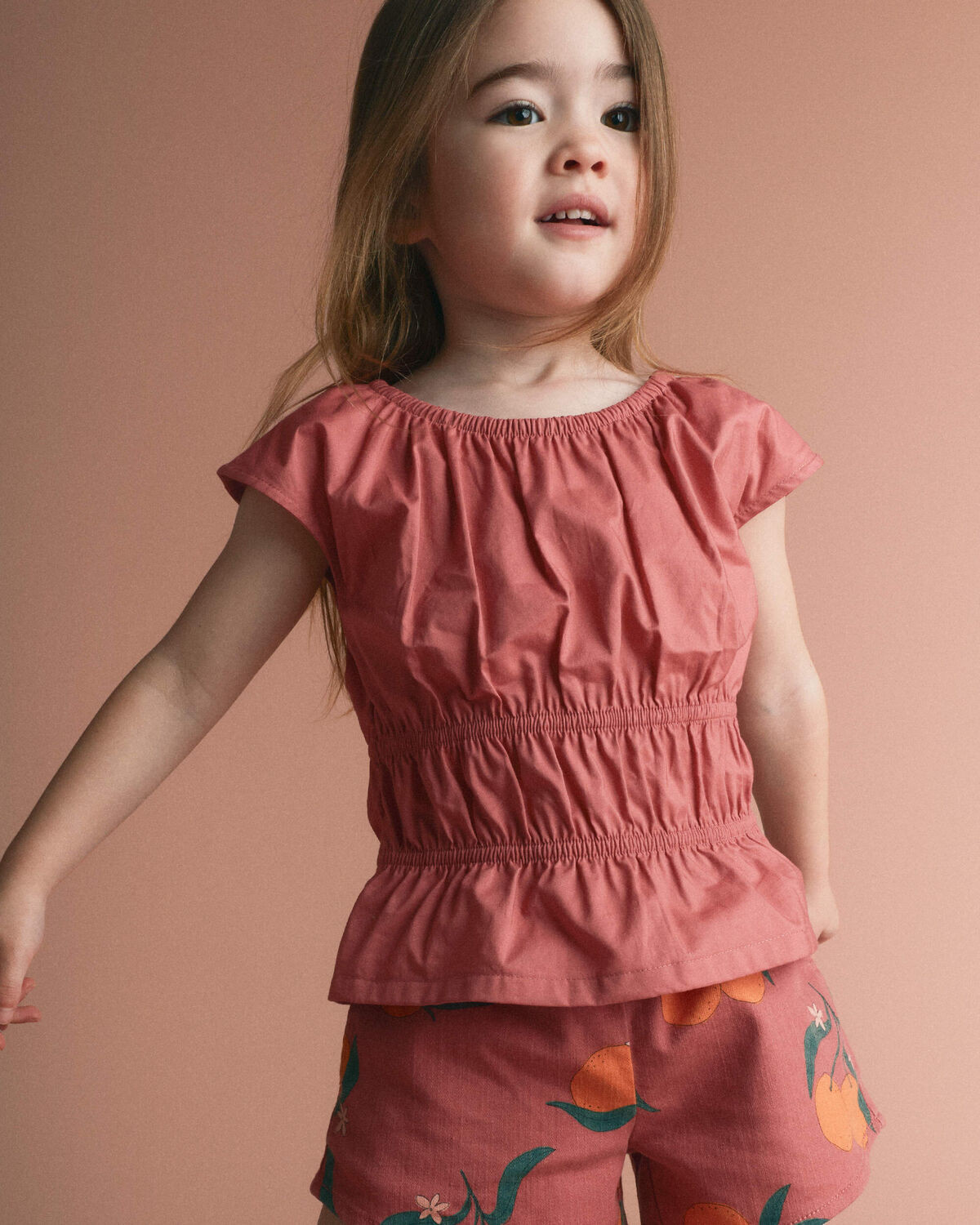 Toddler Girl Elastic Waist Peplum Top - Rose | Carter's Inc