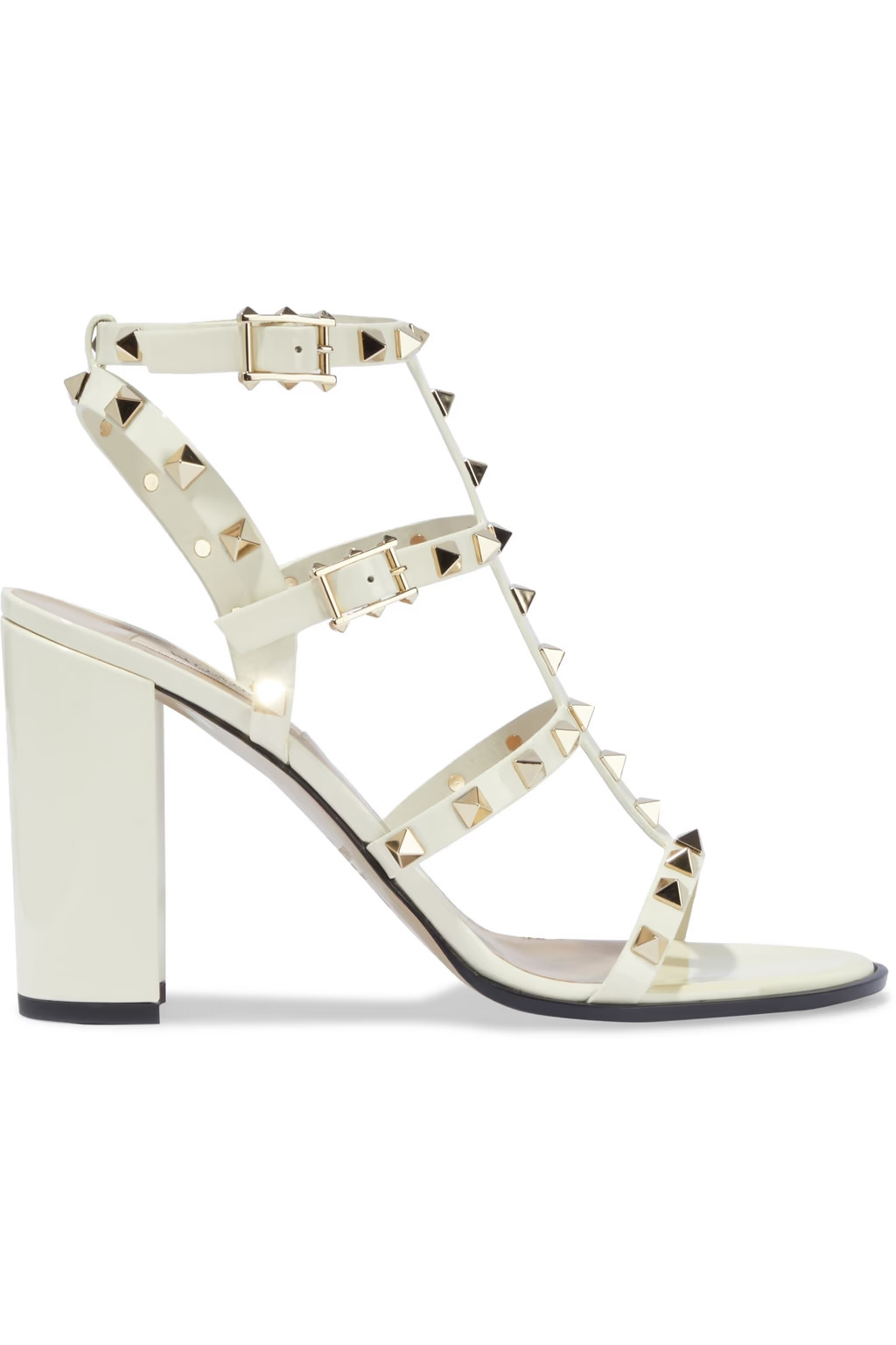 Rockstud patent-leather sandals | The Outnet (US and CA)