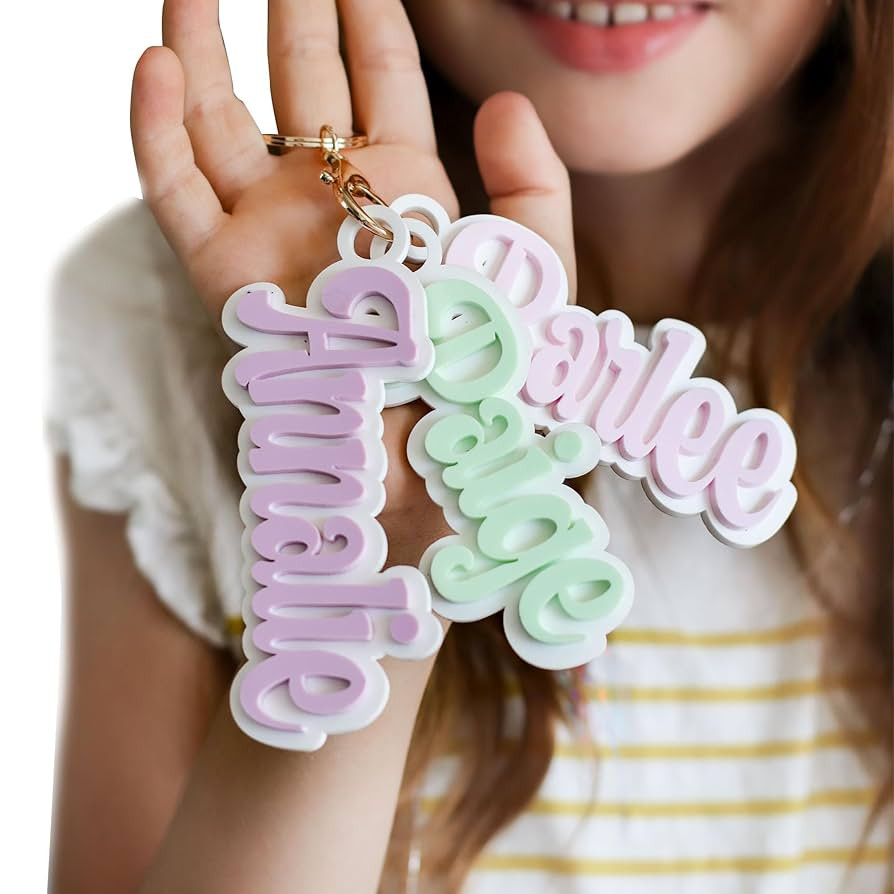 Acrylic Custom Keychain, Name Personalized Keychains, Customizable Keychain for Family Men Women,... | Amazon (US)