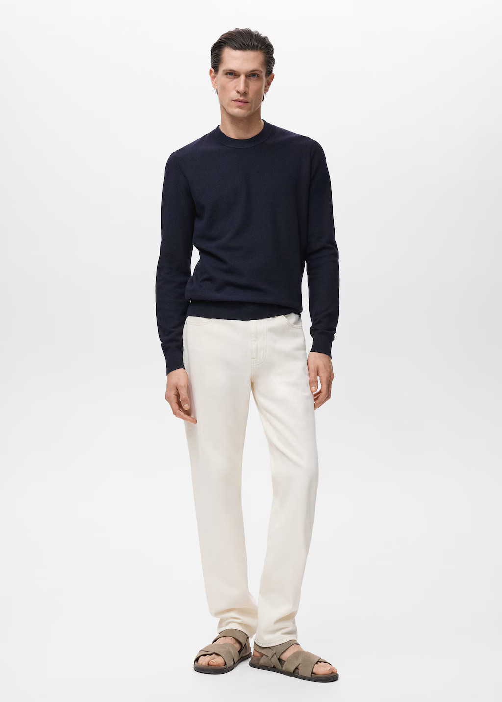 Microstructured cotton knitted sweater navy - Man - XXL - MANGO MAN | MANGO (UK)